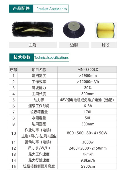 新型全封闭自卸式泽普扫地机MN-E800LD